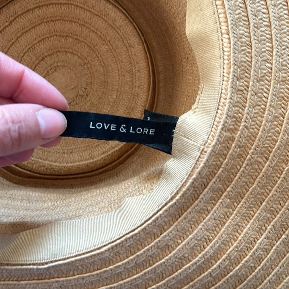 Love & lore Tan Wide-Brim Hat with Black Ribbon - Picture 3 of 4
